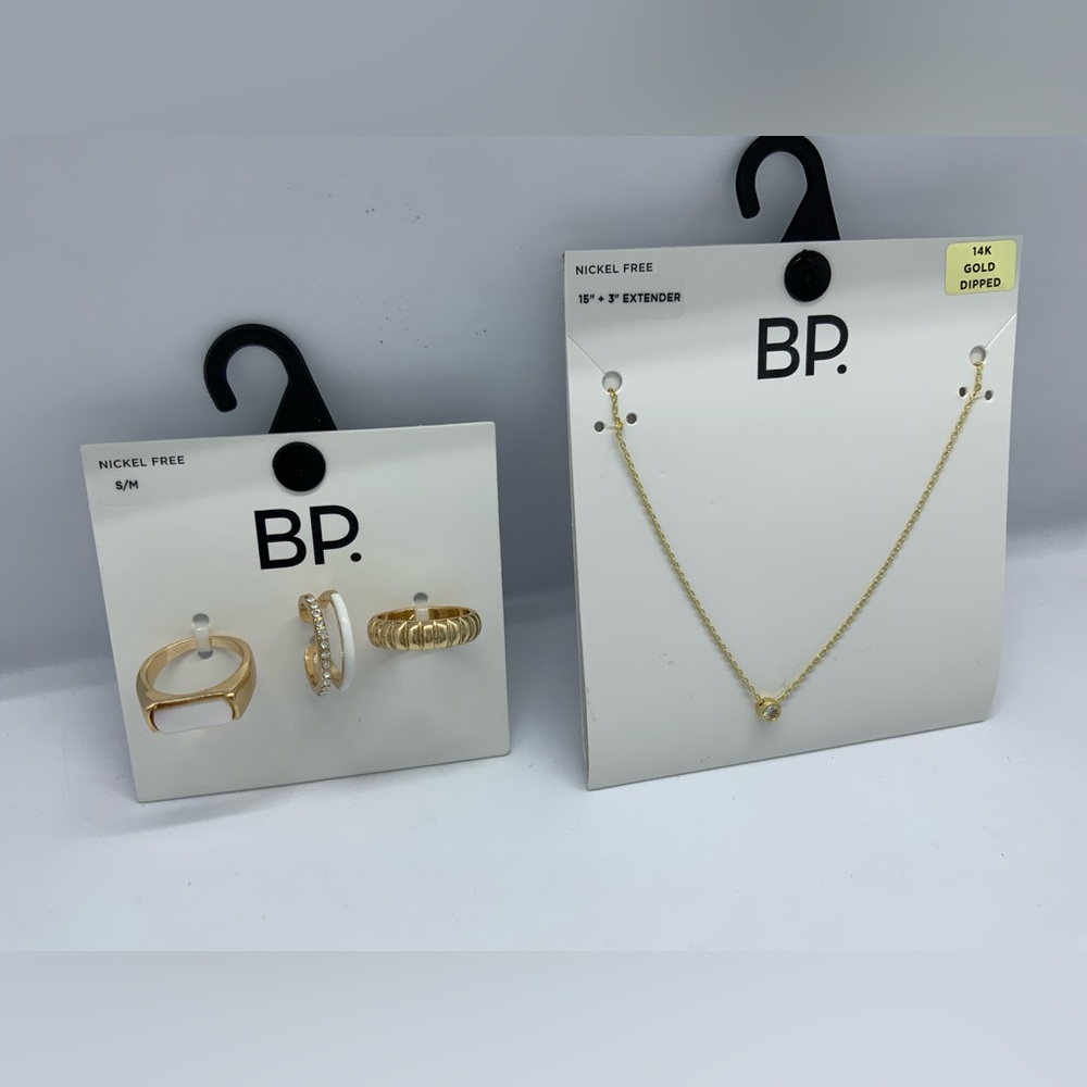 bp Gold and Silver Ring Set